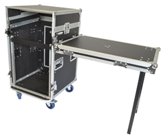 Cobra 12U + 10U Rack Case with Laptop Shelf & Side Table – Studio & Live